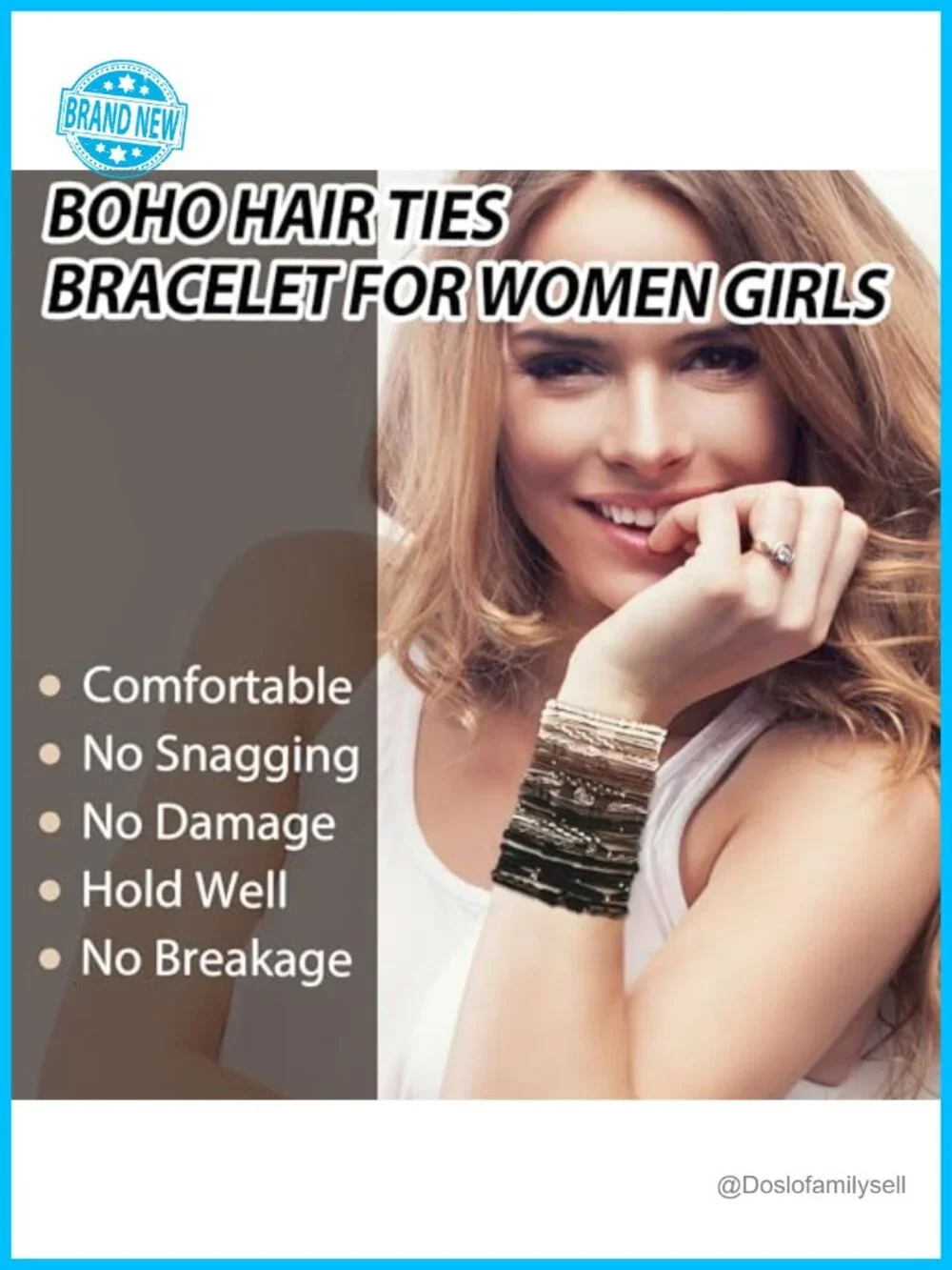 20 Pcs Boho Ponytail Holders Nylon Cotton No Damage Hair Ties